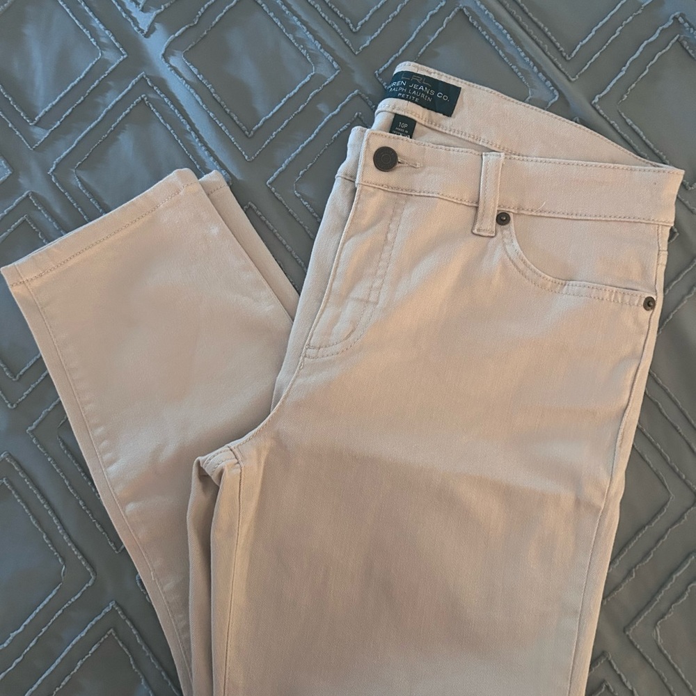 Ralph Lauren Cream Skinny Jeans